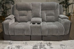 Mixed Motion - Power Reclining Loveseat With Console / Adjustable Headrest
