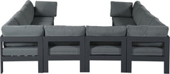 Nizuc - Outdoor Patio 10 Piece Modular Sectional With Gray Frame