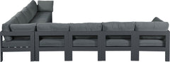 Nizuc - Outdoor Patio 9 Piece Modular Sectional With Gray Frame