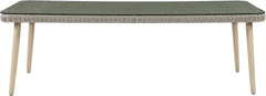 Seacrest - Tempered Glass Top And Wicker Outdoor Patio Dining Table