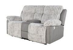 U6028 - 3 Piece Living Room Set (Reclining Sofa / Console Reclining Loveseat / Glider Recliner) - Gray