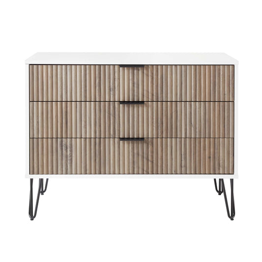 Dumbo - Fluted Dresser - Gray / White
