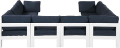 Nizuc - Outdoor Patio 8 Piece Modular Sectional With White Frame