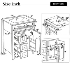Bathroom Vanity With Sink, Soft Closing Cabinet