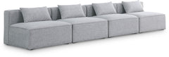 Cube - Linen Modular 4 Seat Armless Sofa