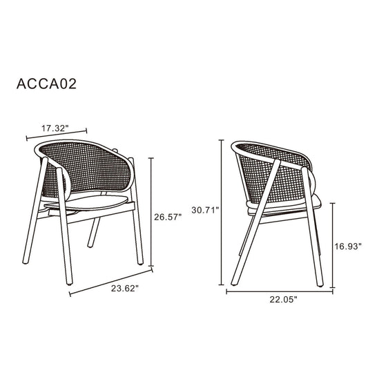 Versailles - Accent Armchair - Black / Natural