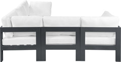 Nizuc - Outdoor Patio 5 Piece Modular Sectional With Gray Frame