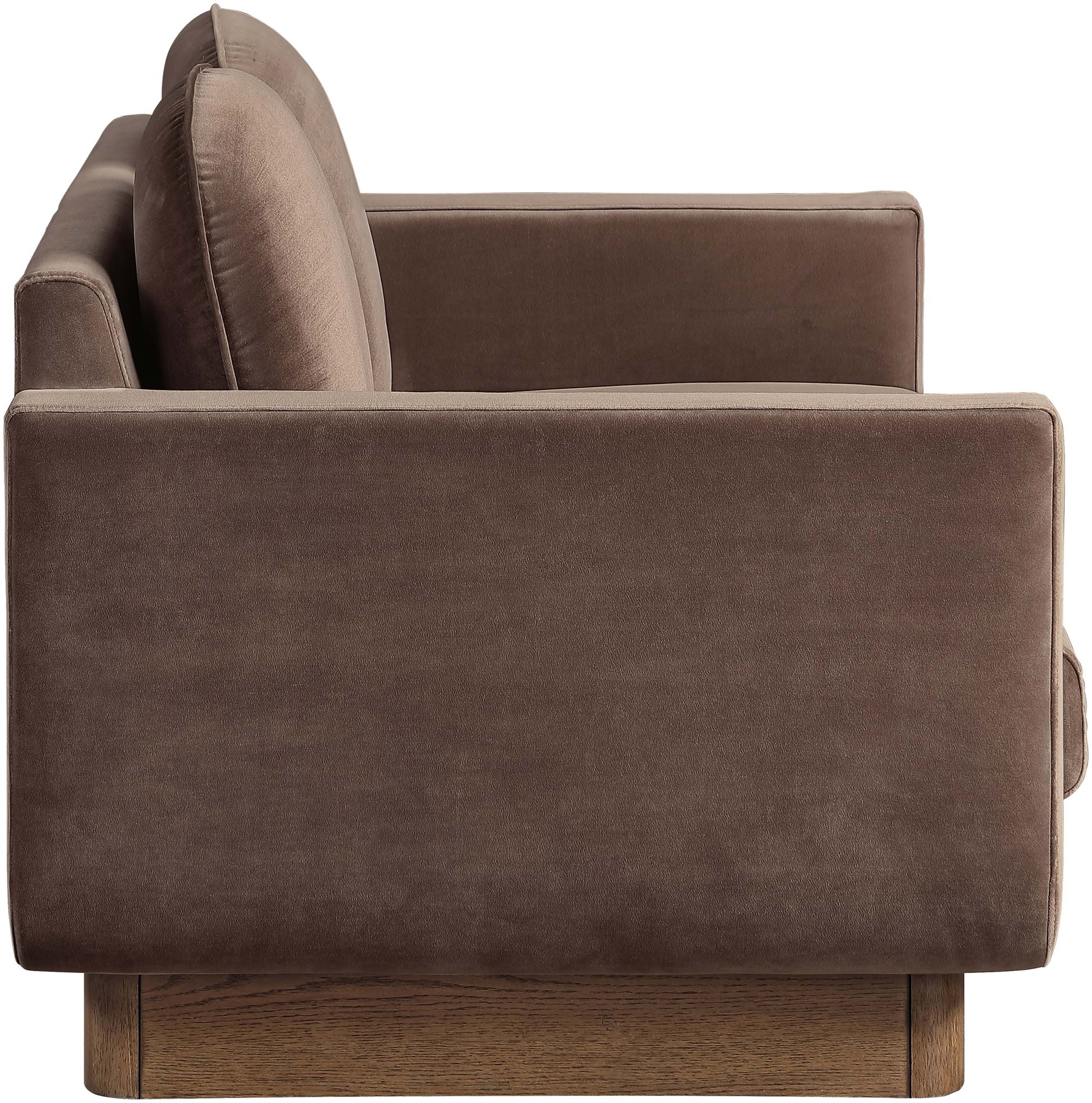 Diviento - Velvet Performance Fabric Upholstered Loveseat