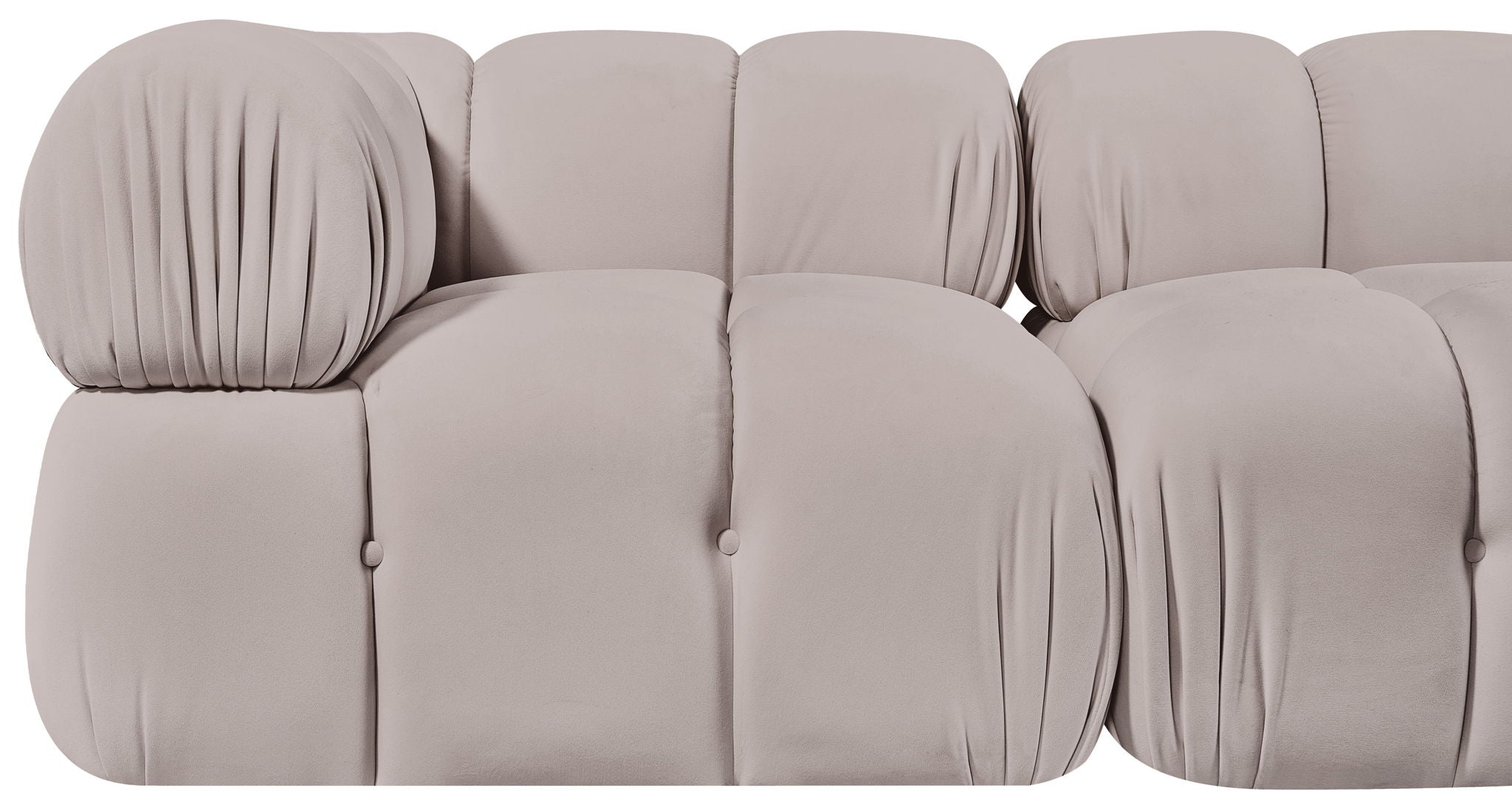 Orin - Velvet Performance Fabric Upholstered 2 Piece Modular Sofa (2 Corner Chairs)