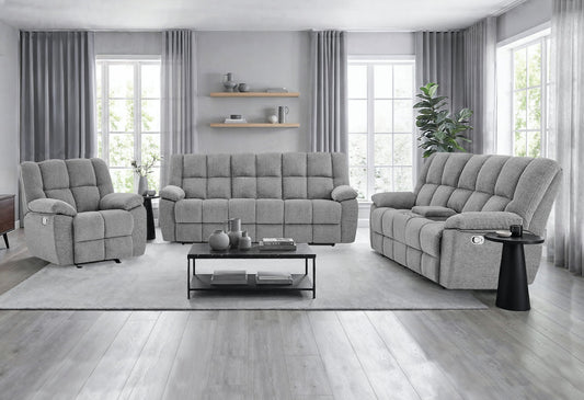 U6000 - Console Reclining Loveseat - Smoke