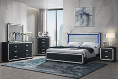 Soleil - 5 Piece Queen Bedroom Set With Cooler And Speaker - Charcoal