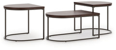 Vanmore - Dark Brown - Occasional Table Set (Set of 3)