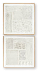 Andorfield - Wall Art Set (Set of 2) - Beige / Black / White