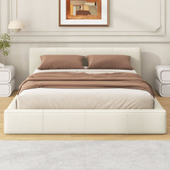 Stylish Upholstered Bed With Birch Wood Frame
