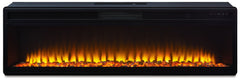 Entertainment Accessories - Black - Wide Fireplace Insert