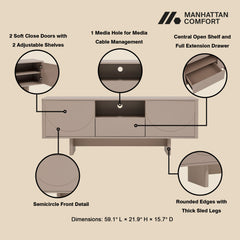 Ella - TV Stand With Adjustable Shelves