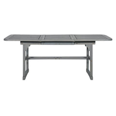Modern Slat Top Solid Acacia Wood Butterfly Outoor Dining Table