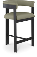 Romeo - Faux Leather Counter Stool With Black Base (Set of 2)