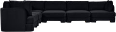 Hammond - Velvet Performance Fabric Upholstered 6 Piece Corner Sectional