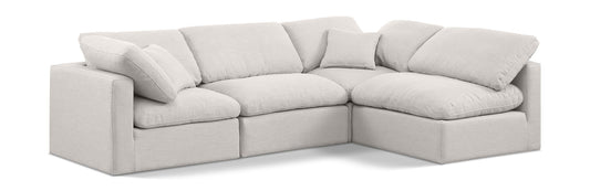 Indulge - Linen 4 Piece Modular Sectional
