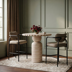 Serava - Vegan Leather Upholstered Bar Stool