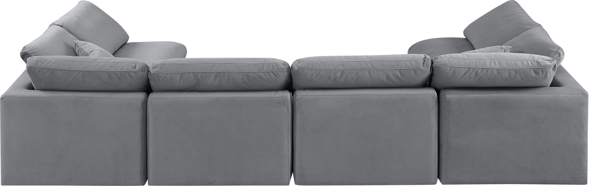 Indulge - Velvet 6 Piece Modular U-Shaped Sectional
