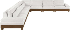 Turin - Chenille Fabric Upholstered Modular Sectional - Cream