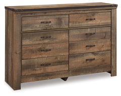 Trinell - Six Drawer Dresser - 61.34" x 15.98" x 42.99" - Brown Dark