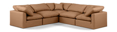 Indulge - Faux Leather 5 Piece Modular Corner Sectional