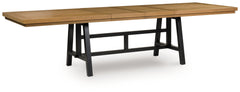 Galliden - Black / Brown - Rectangular Dining Room Extension Table