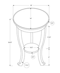 Accent End Table, 2 Tier, Traditional - Walnut