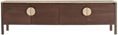 Varenna - 69" Genuine Marble And Acacia Wood Media Console