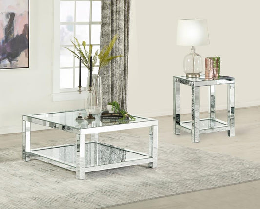 Valentina - Mirrored Coffee Table Set