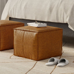 Brody - Square Pouf - Tan
