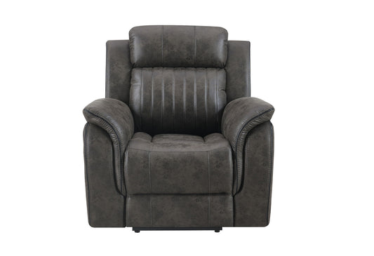 U8517 - 3 Piece Living Room Set (Reclining Sofa / Reclining Loveseat / Glider Recliner) - Charcoal