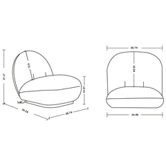 Edina - Lounge Accent Chair - White