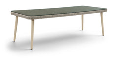 Seacrest - Tempered Glass Top And Wicker Outdoor Patio Dining Table