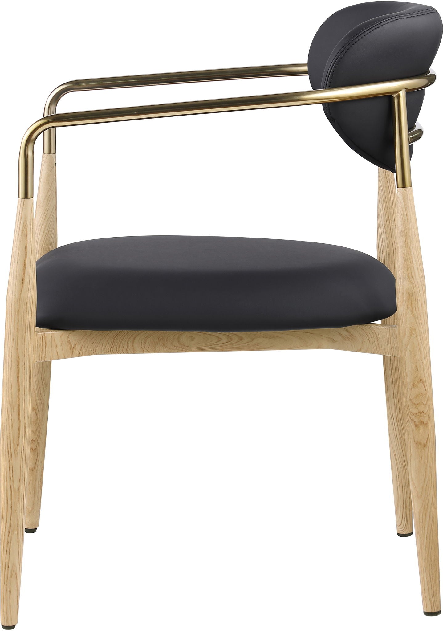 Ronda - Vegan Leather Upholstered Dining Arm Chair - Natural Legs