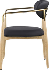 Ronda - Vegan Leather Upholstered Dining Arm Chair - Natural Legs