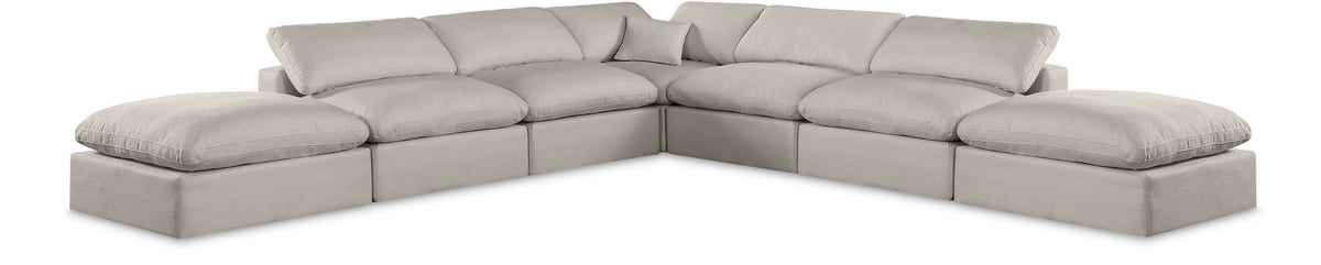 Comfy - 7 Piece Linen Modular Corner Sectional