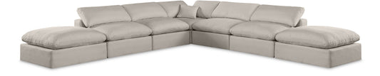 Comfy - 7 Piece Linen Modular Corner Sectional