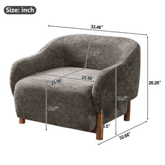 Modern Accent Chair With Recessed Arms And Tight Back