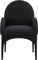 Waldorf - Boucle Dining Arm Chair With Black Legs