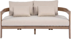 Newport - Water Resistant Fabric 65" Upholstered Outdoor Patio Loveseat