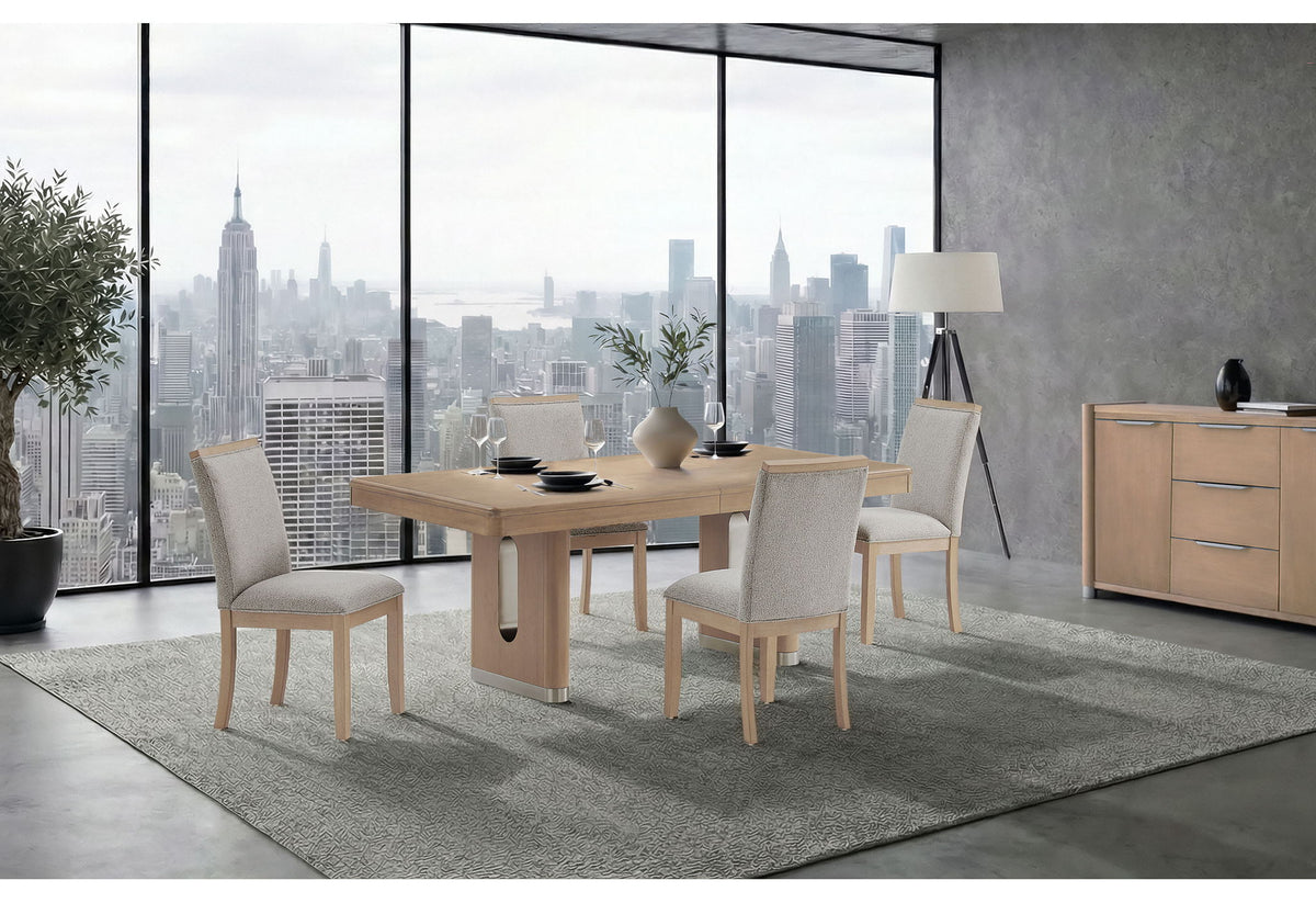 D1248 - 5 Piece Dining Room Set (D1248 Dining Table And 4 D1248 Dining Chairs) - Natural