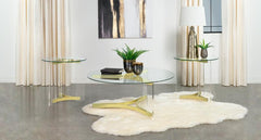 Janessa - Acrylic Coffee And End Table Set