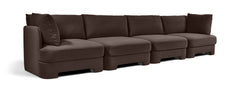 Hammond - Velvet Performance Fabric Upholstered 4 Piece Sofa