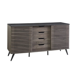 Contemporary Sliding Slat Door Sideboard