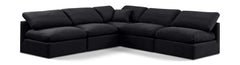 Indulge - Velvet 5 Piece Modular Corner Armless Sectional