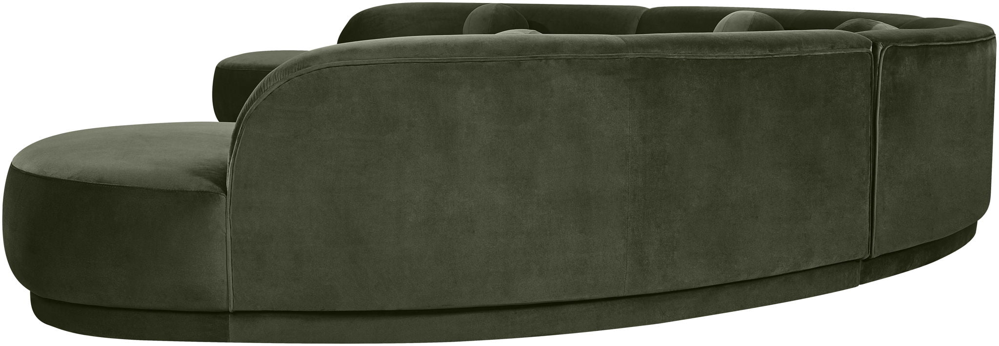 Avra - 189" Velvet Performance Fabric Upholstered Sectional